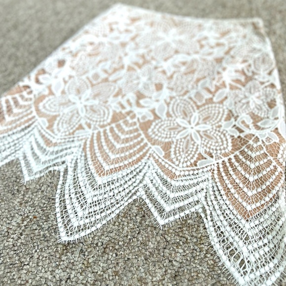 FOR LOVE AND LEMONS Guava Skirt in White Lace - Floral Embroidered Mini Skirt - Picture 13 of 16